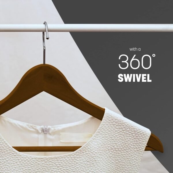 Strong Walnut Wood Wooden Coat Hangers - Image 5