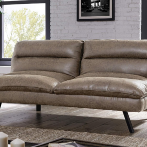 Air Leather Sofa Bed with Padded Seat