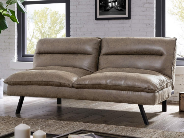 Air Leather Sofa Bed with Padded Seat