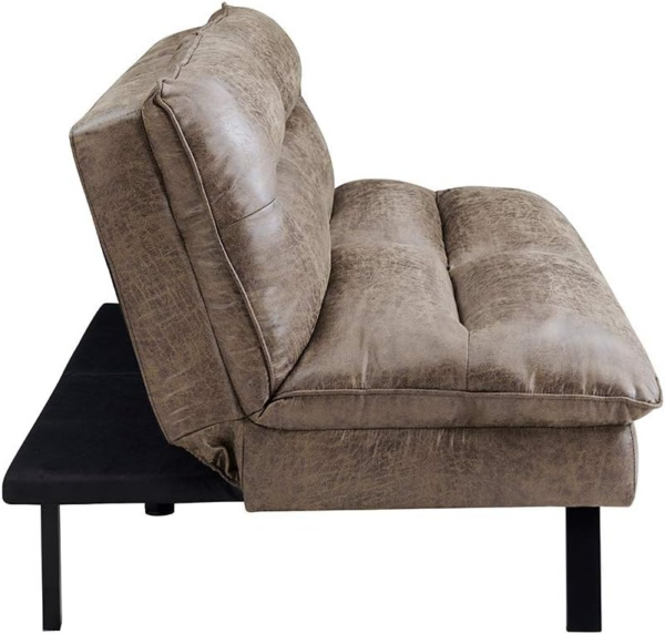 Air Leather Sofa Bed with Padded Seat - Image 2