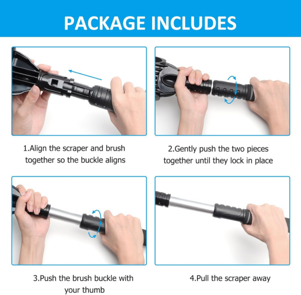 Retractable Ice Scraper for Car Windscreen- 60cm Car Windshield Scraper - Image 7