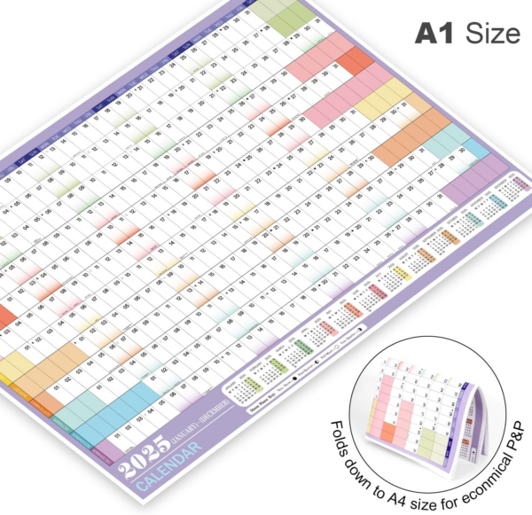 Wall Planners 2025,2025 Wall Calendar UK 2025 Wall Planner - Image 4