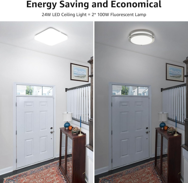 Ceiling Lights 24W, 2400lm Super Bright Square LED Ceiling Light - Image 8