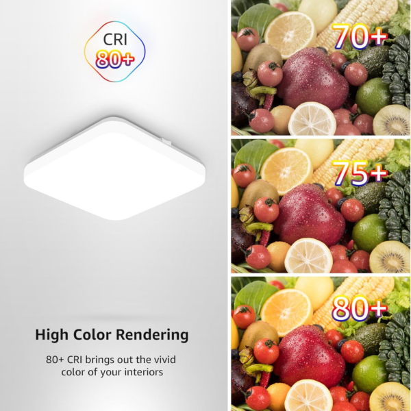 Ceiling Lights 24W, 2400lm Super Bright Square LED Ceiling Light - Image 7