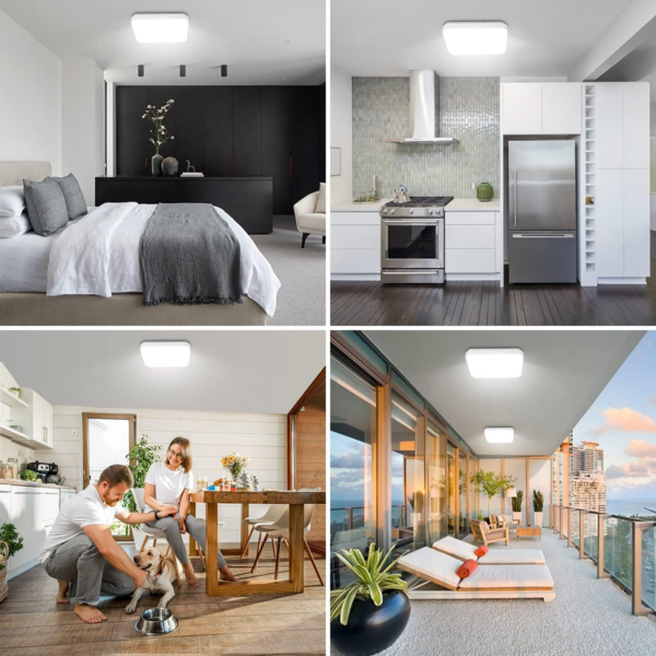 Ceiling Lights 24W, 2400lm Super Bright Square LED Ceiling Light - Image 5