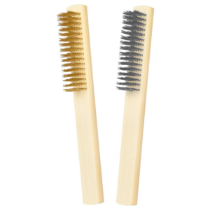 Set of 2 Wire Brush, Wooden Handle Universal Wirebrush