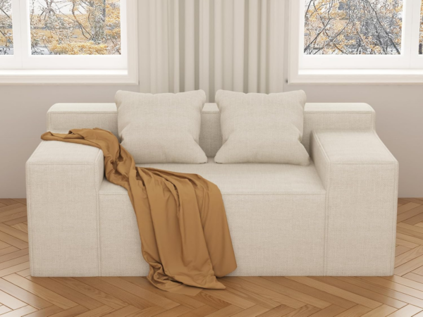 2 Seater Sofa, Sofa in A Box with 2 Couch Pillow - Image 6