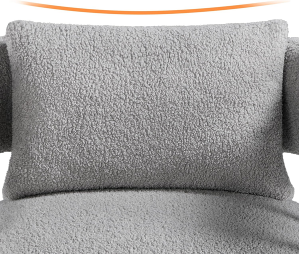 Tub Chair, Modern Boucle Fabric Vanity Chair - Image 2