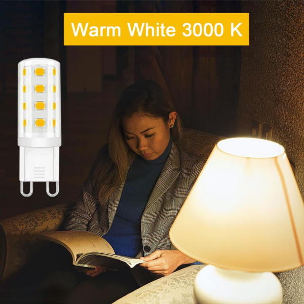 G9 LED Bulbs Warm White, 3W, 380LM, 3000K, Equivalent to 30W Halogen - Image 8
