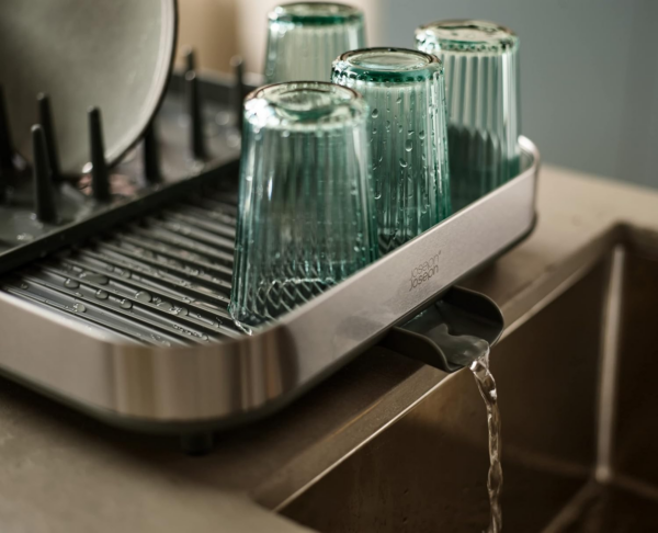 Expanding Dish Drainer Rack with Removable Cutlery Holder - Image 2