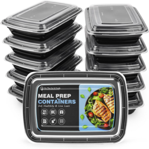 Meal Prep Containers 1 Compartment, BPA Free Reusable Food Prep Containers with Lids