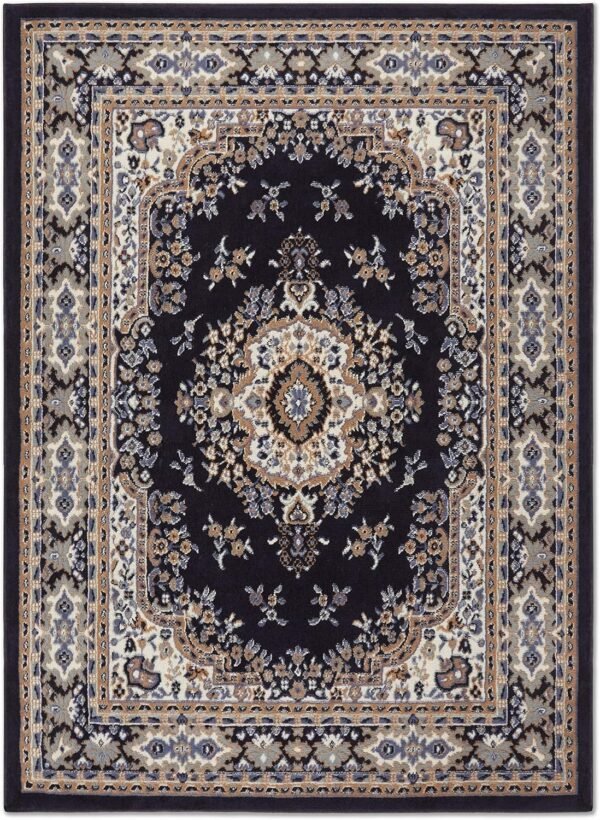 Premium Sakarya Area Rug, Navy Blue/Brown, 21"x35" Rectangle - Image 3