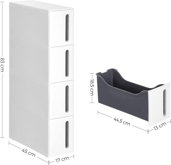 Storage Tower on Wheels, Narrow Kitchen Column - Image 5