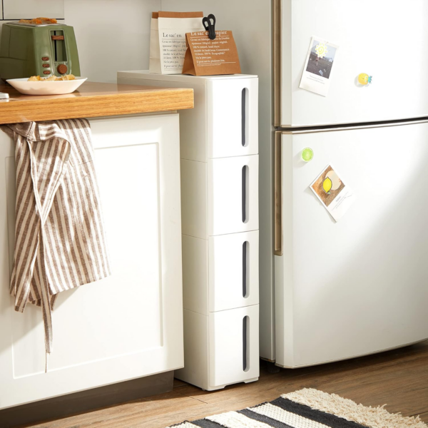 Storage Tower on Wheels, Narrow Kitchen Column - Image 4