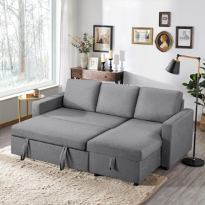 Sofa Bed L-Shaped Couch Sofa Corner Sofa 3 Seater Pull out Sofa Bed with Storage