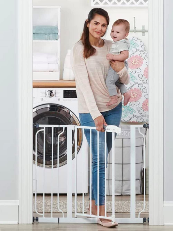 Easy Step Metal Walk Thru Gate, White