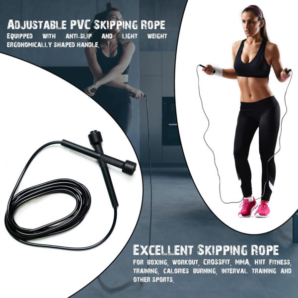 Adjustable Skipping rope adult for men, women and kids | speed jumping rope with non slip handle for Home Exercise - Image 6
