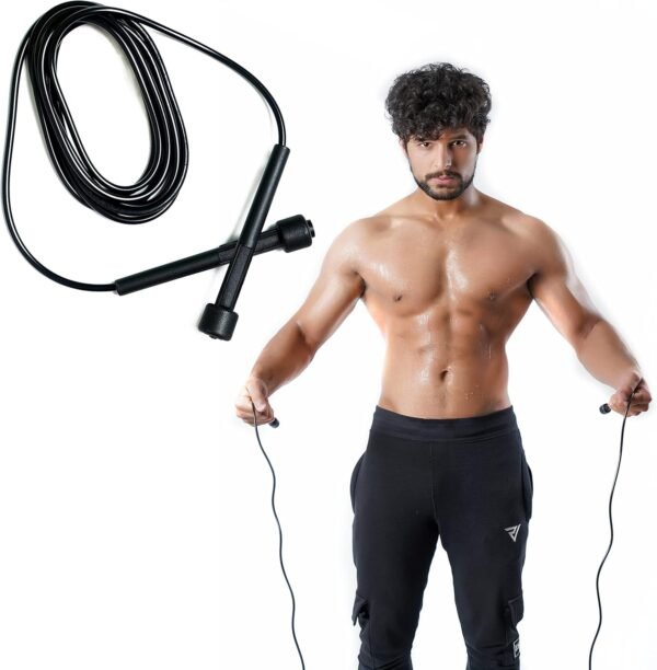 Adjustable Skipping rope adult for men, women and kids | speed jumping rope with non slip handle for Home Exercise - Image 3