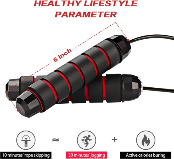 Jumping Rope Adjustable For Men Women Kids - Jump Rope For Exercise Fat burning Workout Home or Gym personal Training Rope - Image 2