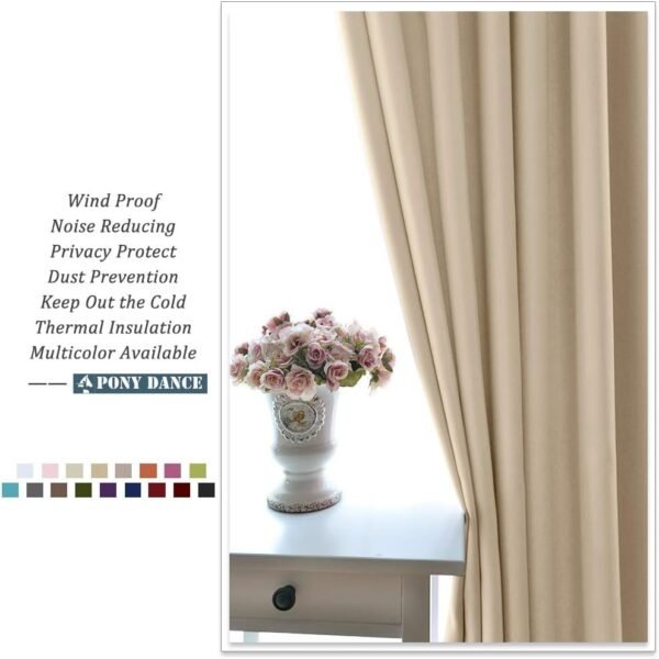 Short Curtains Thermal Door Curtain Window Home Decor Curtains for Bedroom Living Room - Image 3
