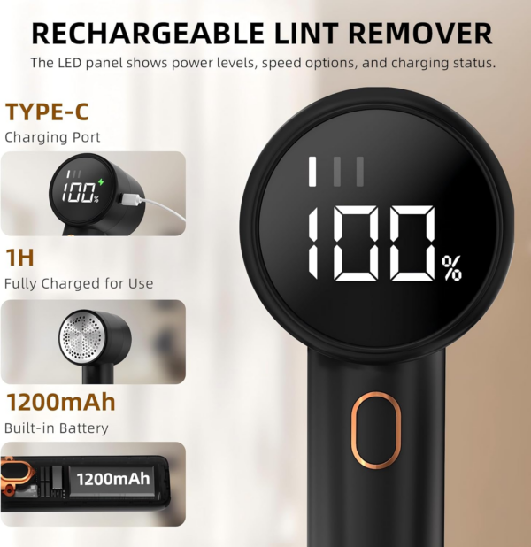 Fabric Shaver, Portable Rechargeable Electric Lint Remover - Image 5