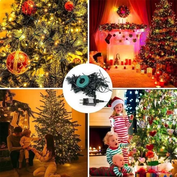 Tree Waterfall Lights with Ring,Cascading Waterfall Lights for Christmas Tree - Image 2