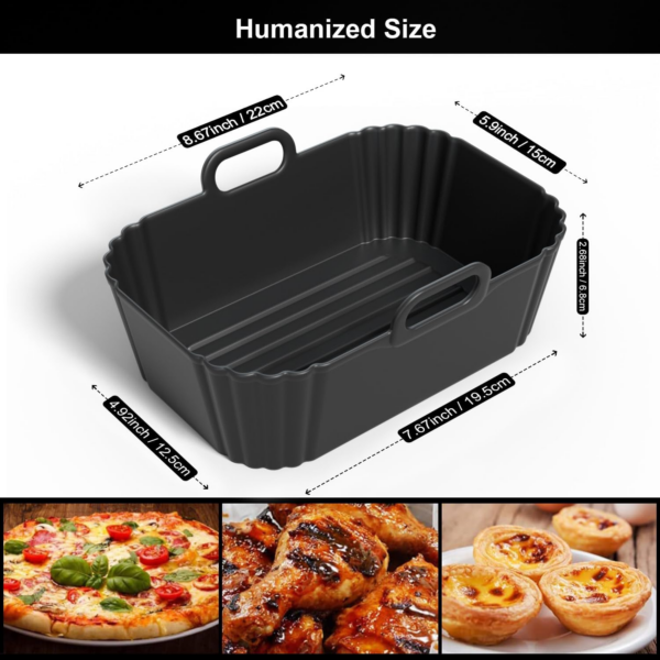 Silicone Air Fryer Liner 2Pack - Image 7