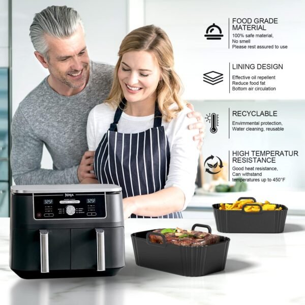 Silicone Air Fryer Liner 2Pack - Image 2
