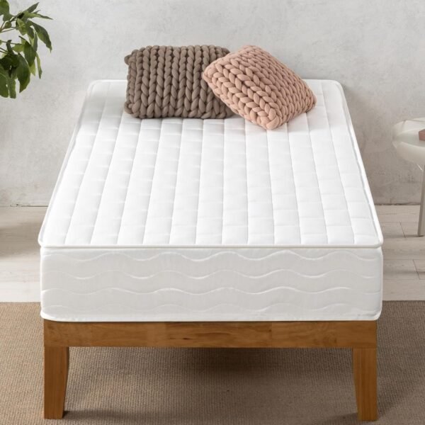 ValueComfort Single Mattress - Bonnel Spring Mattress 90x190 cm - Mattress Height 18 cm - Medium Firmness Mattress, White