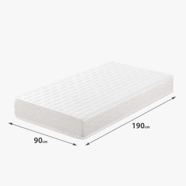 ValueComfort Single Mattress - Bonnel Spring Mattress 90x190 cm - Mattress Height 18 cm - Medium Firmness Mattress, White - Image 6