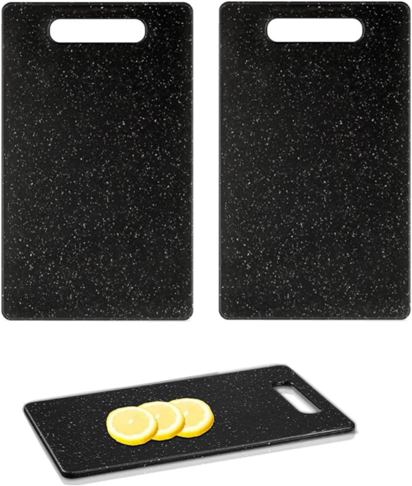 Chopping Board Set Black Branite Look