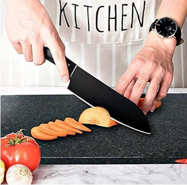 Chopping Board Set Black Branite Look - Image 3