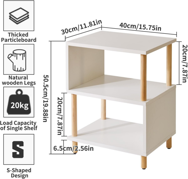 White Side Table, Small End Table - Image 5