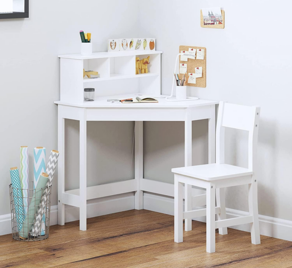White Study Table and 1 Chairs for Kids Unisex Xmas - Image 6