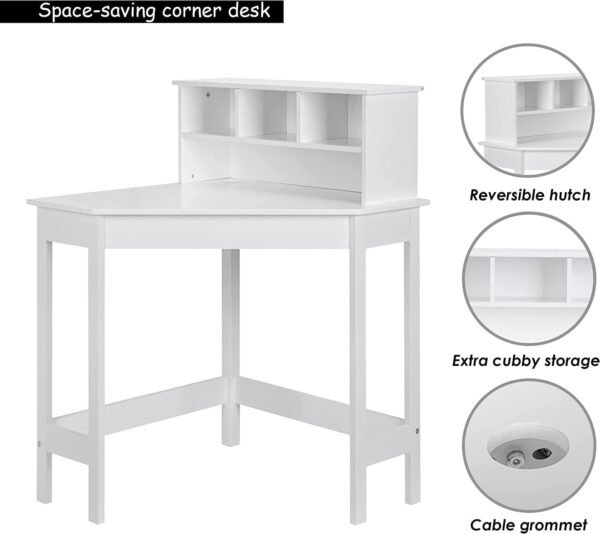 White Study Table and 1 Chairs for Kids Unisex Xmas - Image 2