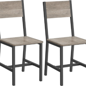 Dining Chair Set of 2, Steel Frame, Industrial, for Dining Room