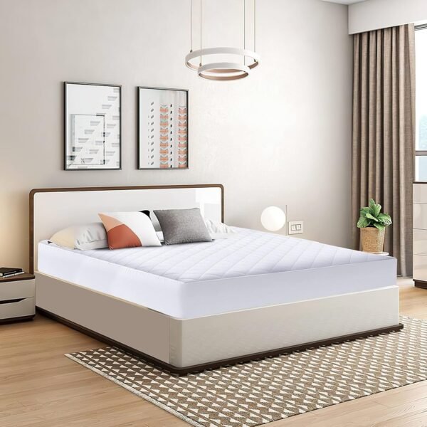 4-FT Mattress Protector - Extra Deep 40 Cm Stretch Skirt–Small Double (122x190) Cm Mattress Topper - Image 8
