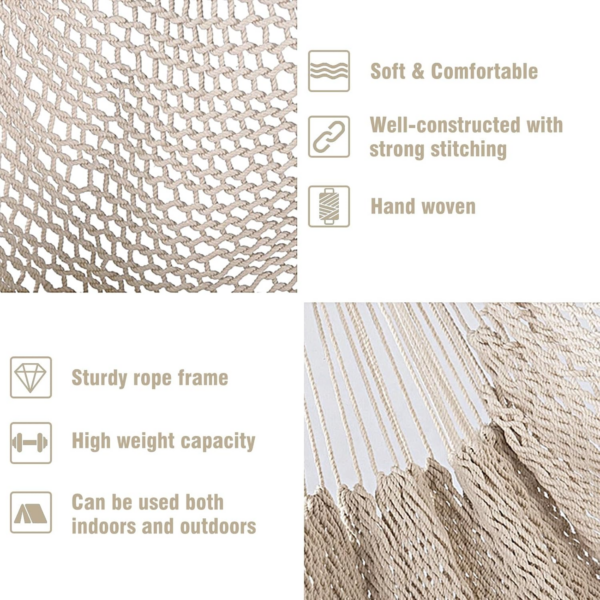 Chair Super Large Hanging Chair Soft-Spun Cotton Rope Weaving Chair - Image 5
