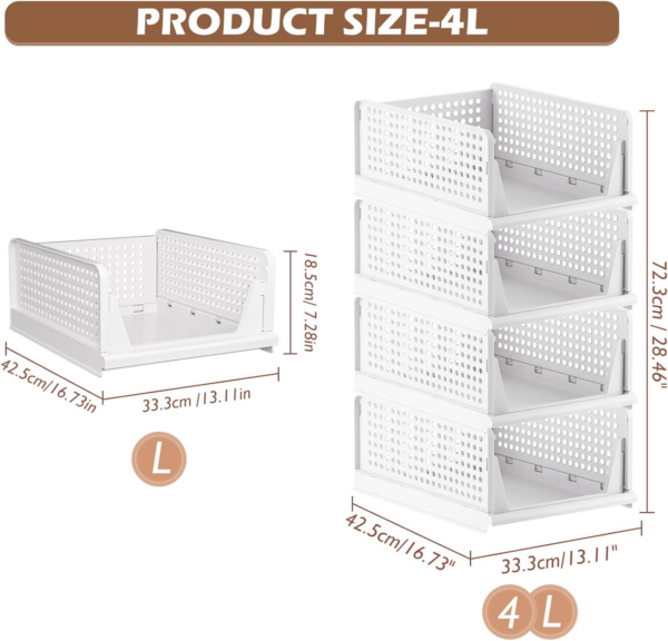 Wardrobe Storage Organiser - 4 Pack Folding Closet Organisers - Image 7