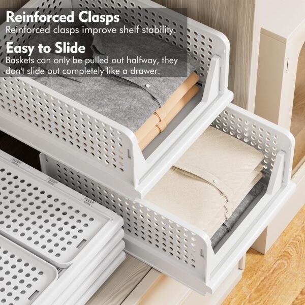 Wardrobe Storage Organiser - 4 Pack Folding Closet Organisers - Image 4