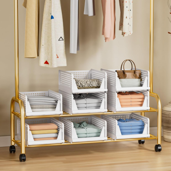 Wardrobe Storage Organiser - 4 Pack Folding Closet Organisers - Image 2