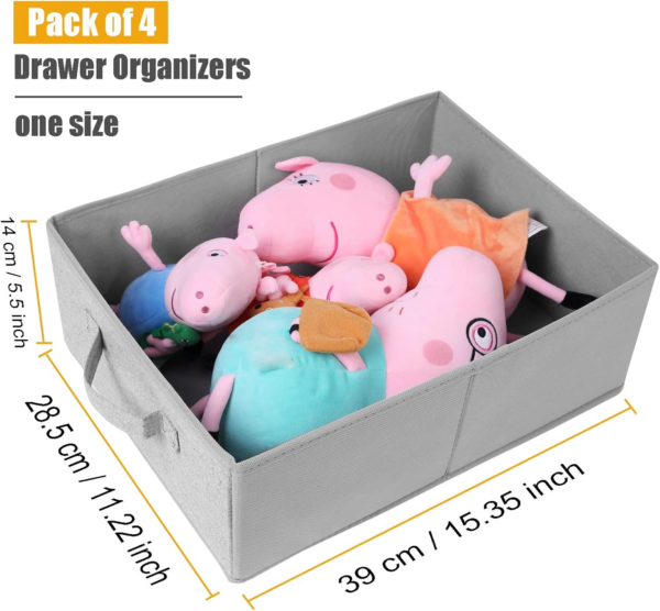 4 Piece Clothes Drawer Organisers - Image 7