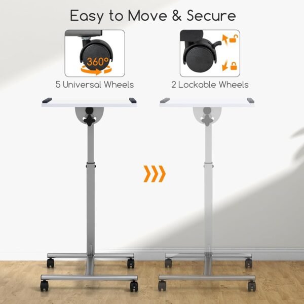 Mobile Standing Laptop Desk - Image 4