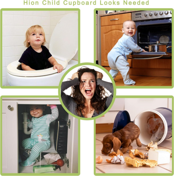 Child Safety Locks,6 Pack Adjustable Cupboard Locks for Children Baby - Image 2
