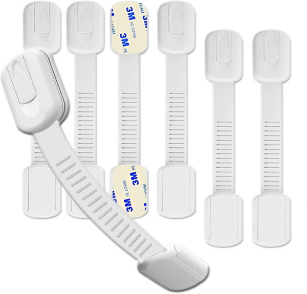 Child Safety Locks,6 Pack Adjustable Cupboard Locks for Children Baby