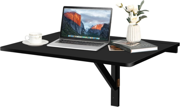 Wall-mounted Drop-leaf Table, Folding Floating Laptop Desk - Image 7