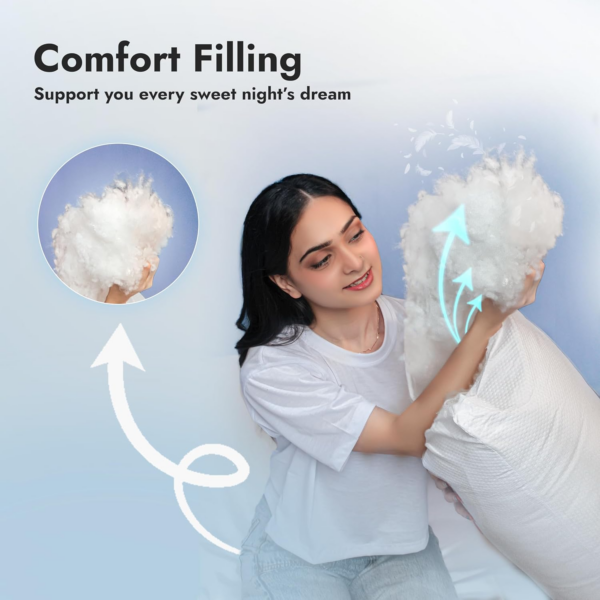 Breathable Pillows 4 Pack Hotel Quality | Bouncy Support Side Sleeper Pillow for Neck - Image 6