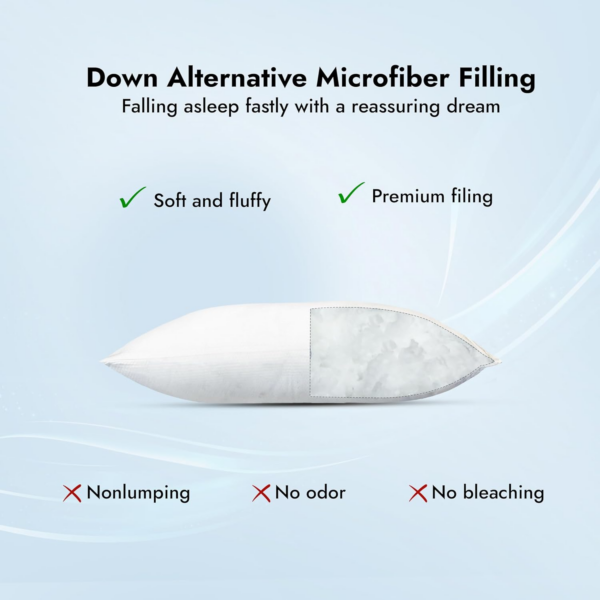 Breathable Pillows 4 Pack Hotel Quality | Bouncy Support Side Sleeper Pillow for Neck - Image 5