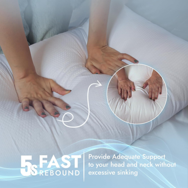 Breathable Pillows 4 Pack Hotel Quality | Bouncy Support Side Sleeper Pillow for Neck - Image 2