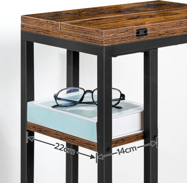 C Shaped Side Table, Foldable Sofa Side Table, Bedside Snack Table - Image 2